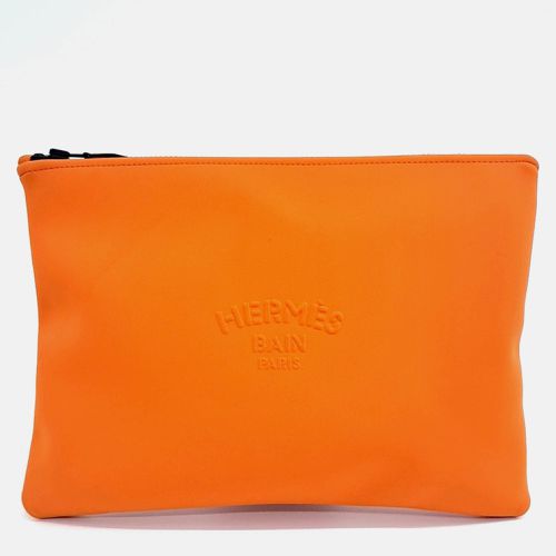 Hermes Orange Fabric fabric pouch - Hermes - Modalova