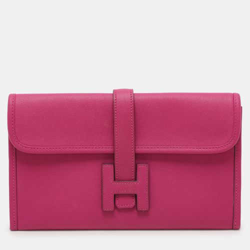 Hermes Purple/Black Leather Jige Duo Verso Wallet - Hermes - Modalova