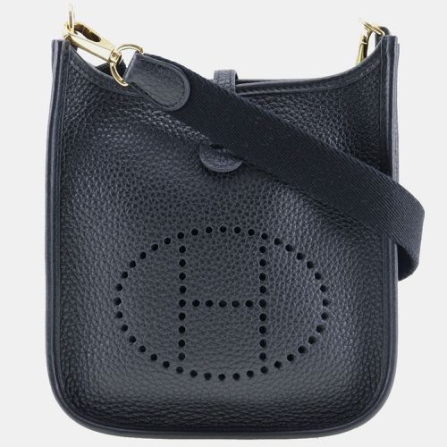 Hermes Black/Gold Leather Evelyne Tpm Shoulder Bag - Hermes - Modalova