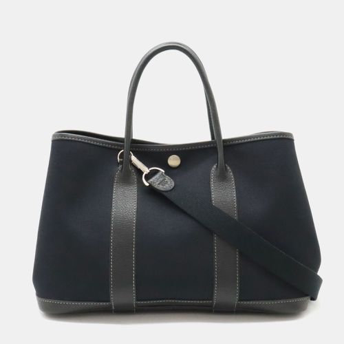 Hermes Black Canvas Garden Party Tpm Leather Tote Bag - Hermes - Modalova