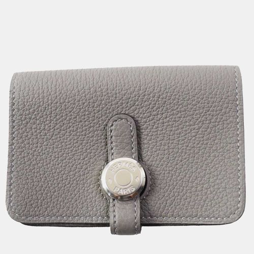 Hermes Silver Leather Dogon Card Holder - Hermes - Modalova