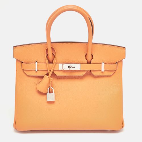 Hermes Abricot Epsom Leather Palladium Finish Birkin 30 Bag - Hermes - Modalova