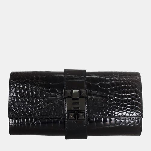 Shiny Alligator So Medor Clutch - Hermes - Modalova