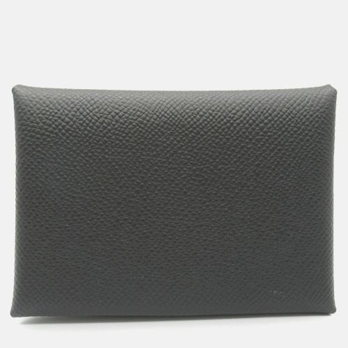 Leather Calvi Duo Leather Card Case - Hermes - Modalova