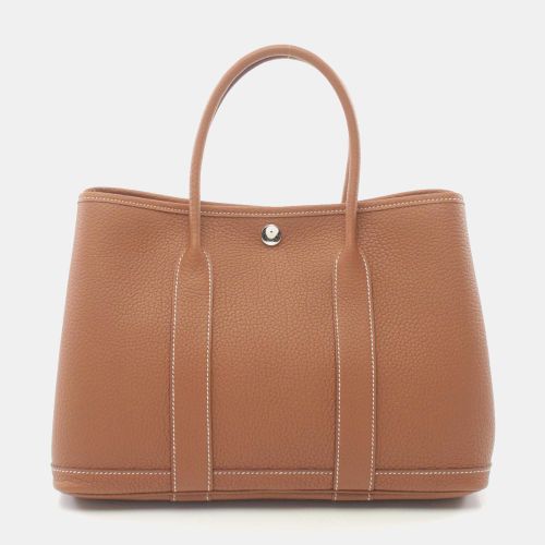 Hermes Brown Leather Garden Party Tpm Tote Bag - Hermes - Modalova