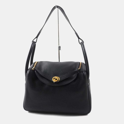 Hermes Black Leather Lindy 30 Shoulder Bag - Hermes - Modalova