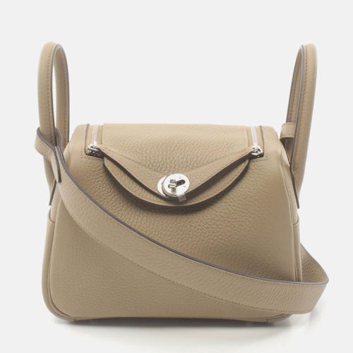 Hermes Beige Leather Lindy Mini Shoulder Bag - Hermes - Modalova