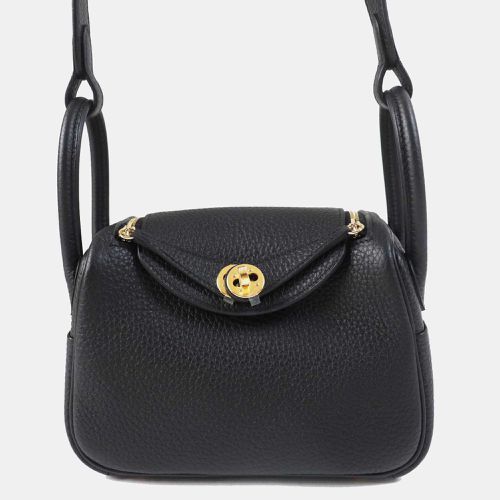 Hermes Black Leather Lindy Mini Shoulder Bag - Hermes - Modalova