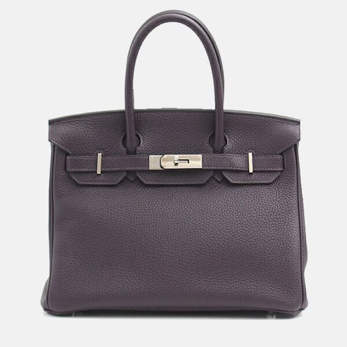 Hermes Purple Leather Togo Birkin 30 Purple Bag - Hermes - Modalova