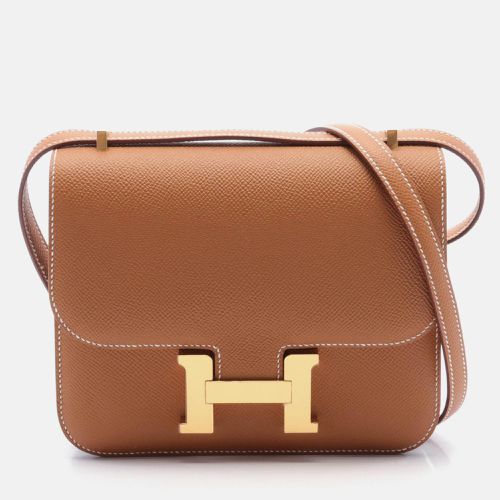 Hermes Brown Leather Constance 3 Mini Shoulder Bag - Hermes - Modalova