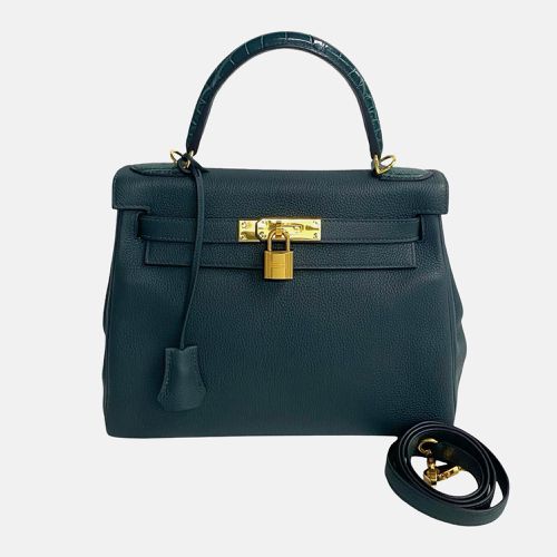 Hermes Green Kelly 28 Leather Shoulder Bag - Hermes - Modalova