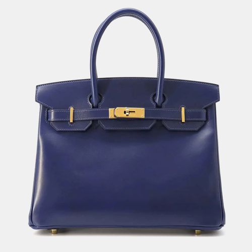 Saphir Box Calf Leather Birkin bag Size 30 - Hermes - Modalova