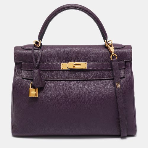 Hermes Raisin Togo Leather Gold Finish Kelly Retourne 32 Bag - Hermes - Modalova