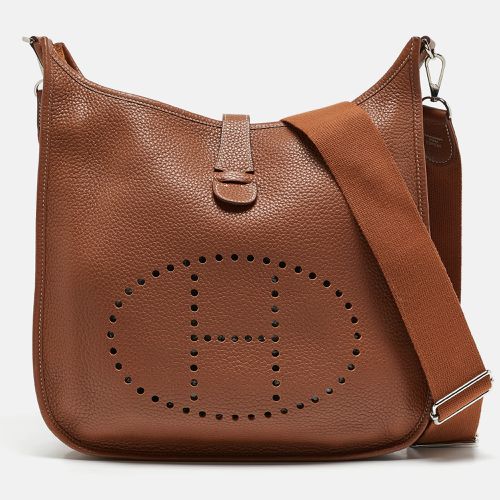 Hermes Gold Taurillon Clemence Leather Evelyne III GM Bag - Hermes - Modalova