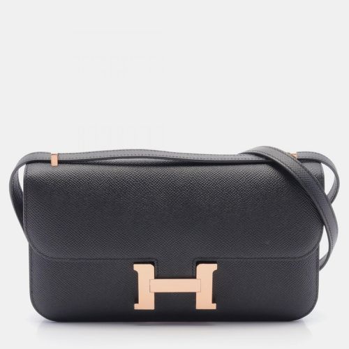 Hermes Black Leather Constance Elan Miroir Shoulder Bag - Hermes - Modalova