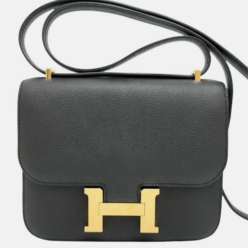 Hermes Black Leather Constance Mini 18 Shoulder Bag - Hermes - Modalova