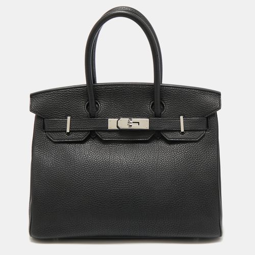 Hermes Noir Togo Leather Palladium Finish Birkin 30 Bag - Hermes - Modalova