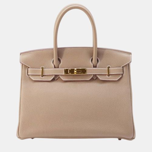 Hermes Etoupe Togo Leather Birkin 30 Tote Bag - Hermes - Modalova