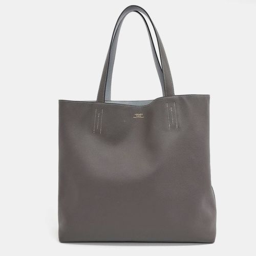 Hermes Etoupe Leather Double Sens Reversible Tote Bag - Hermes - Modalova