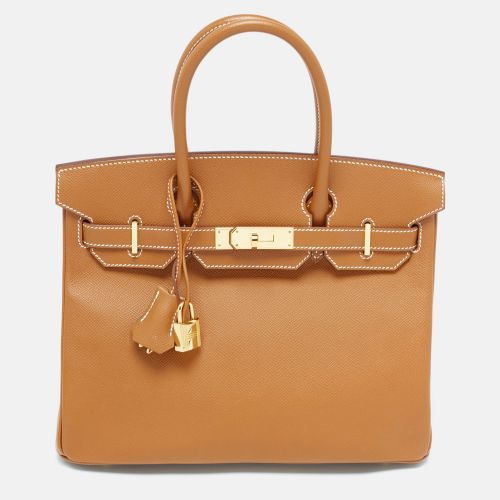 Hermès Gold Epsom Leather Gold Finish Birkin 30 Bag - Hermes - Modalova