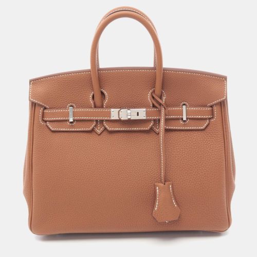 Hermes Brown Togo Leather Birkin 25 Tote Bag - Hermes - Modalova