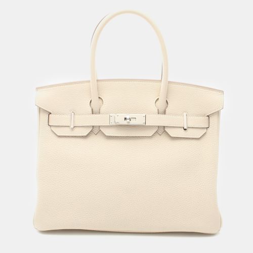 Hermes White Togo Leather Birkin 30 Tote Bag - Hermes - Modalova