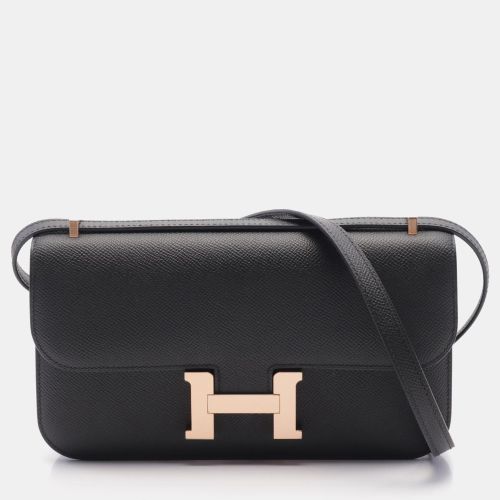 Hermes Black Leather Constance Elan Shoulder Bag - Hermes - Modalova