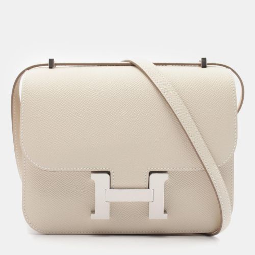 Hermes White Leather Constance 3 Mini Shoulder Bag - Hermes - Modalova