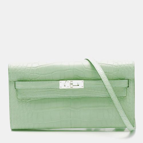 Hermes Green Alligator Leather Kelly To Go Shoulder Bag - Hermes - Modalova