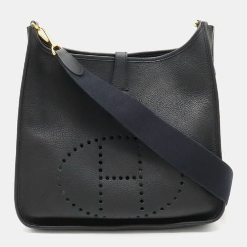 Hermes Black Leather Evelyne I GM Shoulder Bag - Hermes - Modalova