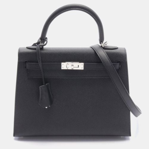 Hermes Black Leather Kelly 25 Tote Bag - Hermes - Modalova