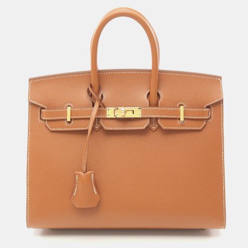 Hermes Brown Leather Birkin 25 Tote Bag - Hermes - Modalova