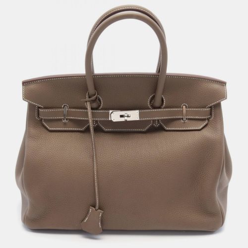 Hermes Brown Togo Leather Birkin 35 Tote Bag - Hermes - Modalova