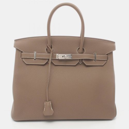 Hermes Brown Togo Leather Birkin 35 Tote Bag - Hermes - Modalova