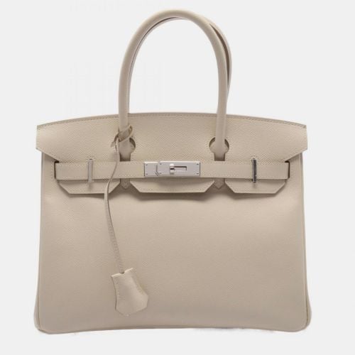 Hermes Ivory Leather Birkin 30 Tote Bag - Hermes - Modalova