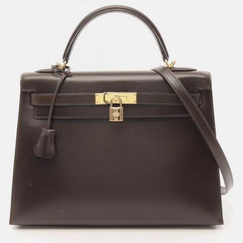 Hermes Brown Leather Kelly 32 Tote Bag - Hermes - Modalova