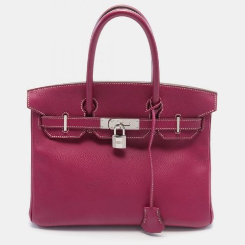 Hermes Pink Verso Tosca Leather Candy Birkin 30 Tote Bag - Hermes - Modalova