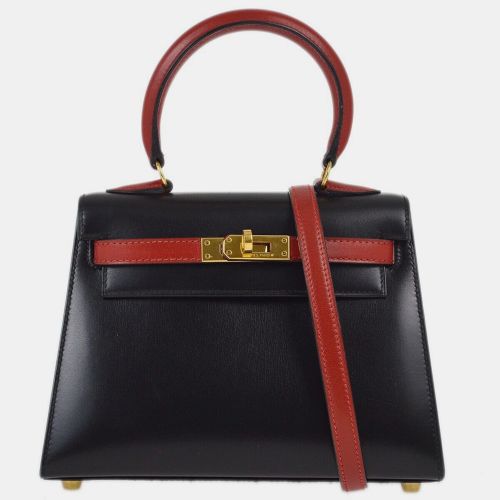 Rouge Vif Box Calf Leather Mini Kelly 20 Sellier Handbag - Hermes - Modalova