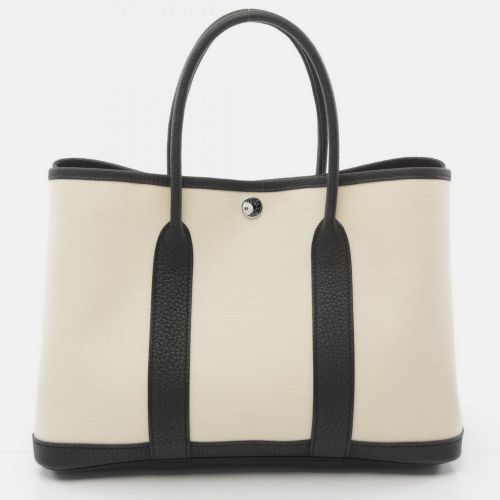 Hermes White Canvas and Negoda Leather Garden Party TPM Tote Bag - Hermes - Modalova