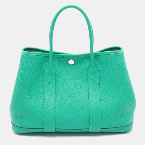 Hermes Green Leather Garden Party TPM Tote Bag - Hermes - Modalova