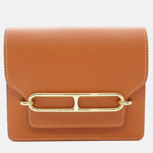 Hermes Brown Leather Slim Short Wallet - Hermes - Modalova