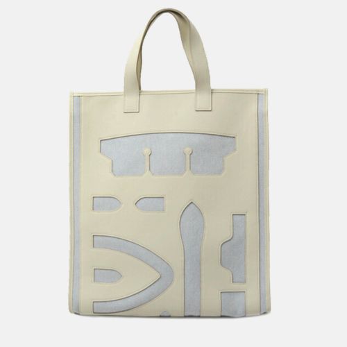 Hermes White Leather Petit H Tote Bag - Hermes - Modalova