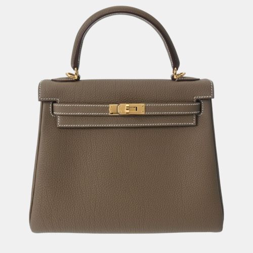 Hermes Etoupe Togo Leather Kelly 25 Bag - Hermes - Modalova