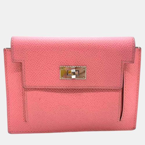 Hermes Pink Leather Kelly Pocket Coin Case - Hermes - Modalova