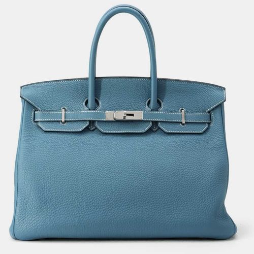 Hermes Birkin Blue Jean Togo Leather Size 35 - Hermes - Modalova