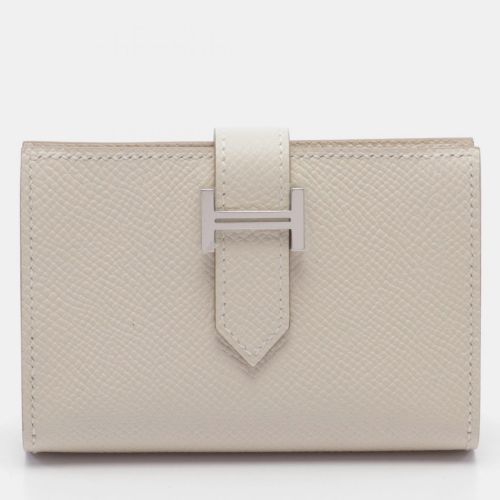 Hermes White Leather Beaun Mini Wallet - Hermes - Modalova