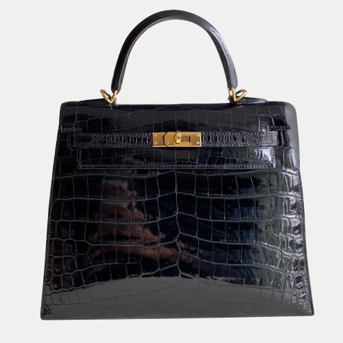Hermes Black Crocodile Leather Kelly 25 bag - Hermes - Modalova