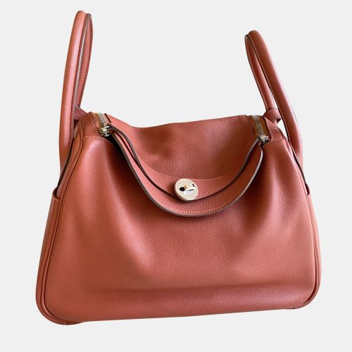 Hermes Brick Red Swift Leather Lindy 30 Shoulder Bag - Hermes - Modalova