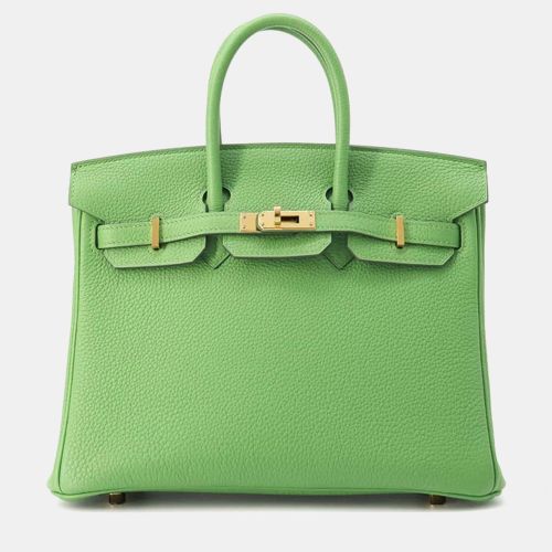Hermes Vert Yucca Togo Leather Gold Finish Birkin 25 Bag - Hermes - Modalova