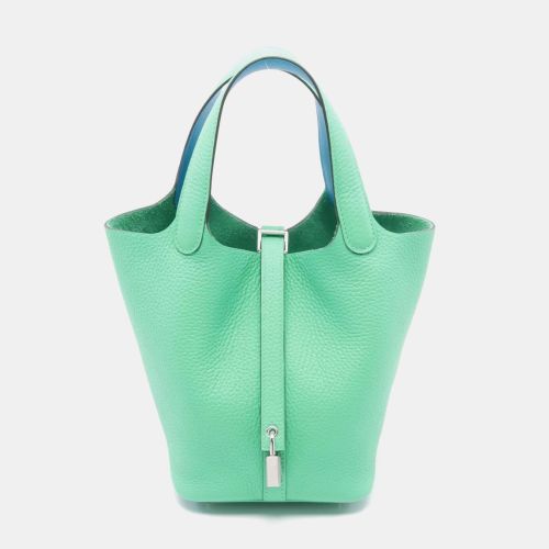 Hermes Vert Comic Taurillon Clemence Swift Leather Picotin Lock 18 Bag - Hermes - Modalova